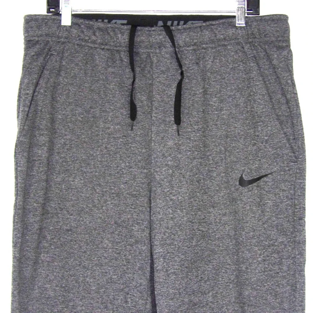 Nike Dri-Fit Standard Fit Gray Draw String Lined Sweatpants Men's Large
